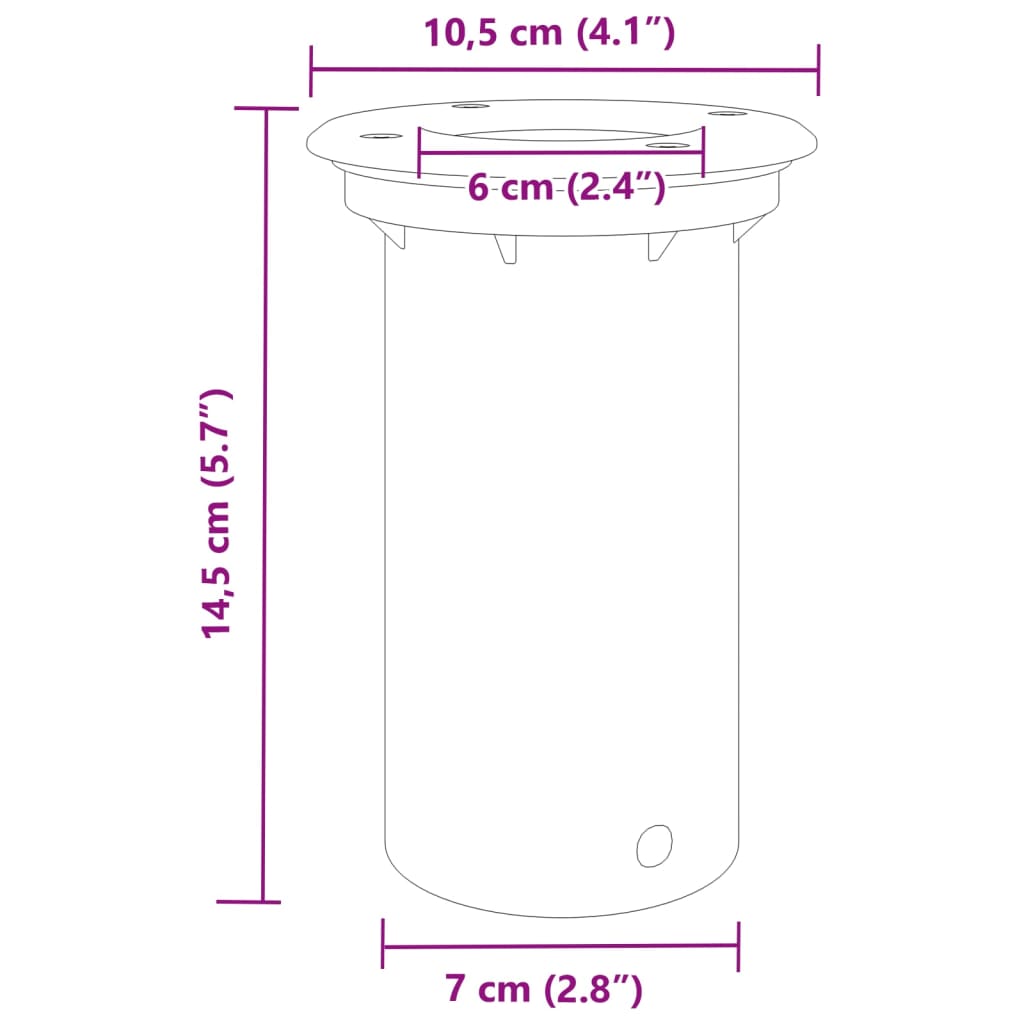 vidaXL Φωτιστικό Δαπ. Εξ.Χώρου Στρογ. Μαύρο 10,5x10,5εκ Χυτό Αλουμίνιο