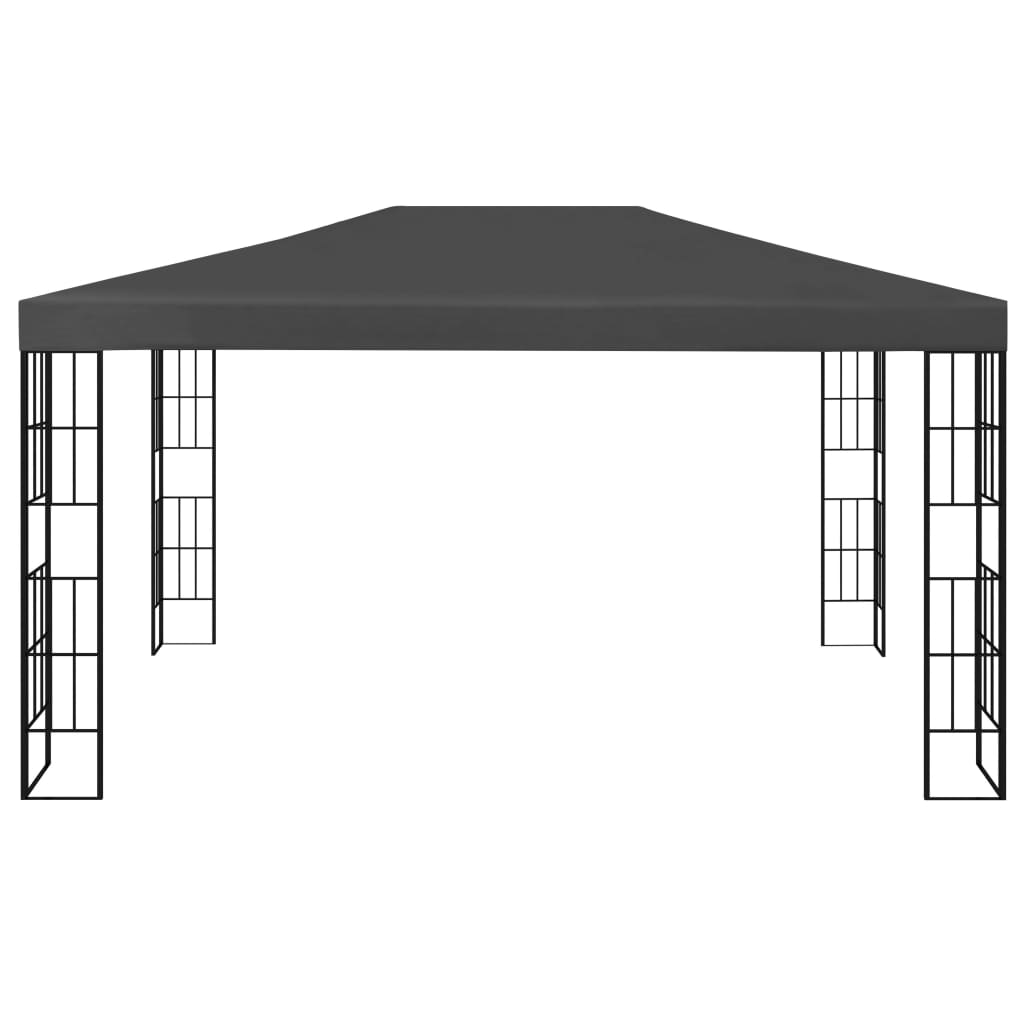 vidaXL Κιόσκι με Φωτάκια LED Ανθρακί 3 x 4 μ.