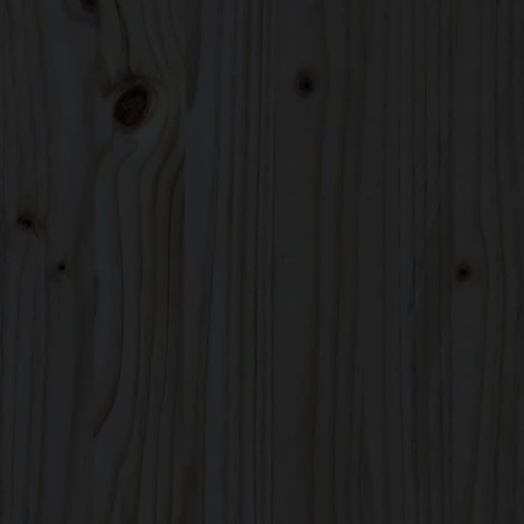 vidaXL Κεφαλάρι Κρεβατιού Μαύρο 138,5x3x81 εκ. από Μασίφ Ξύλο Πεύκου