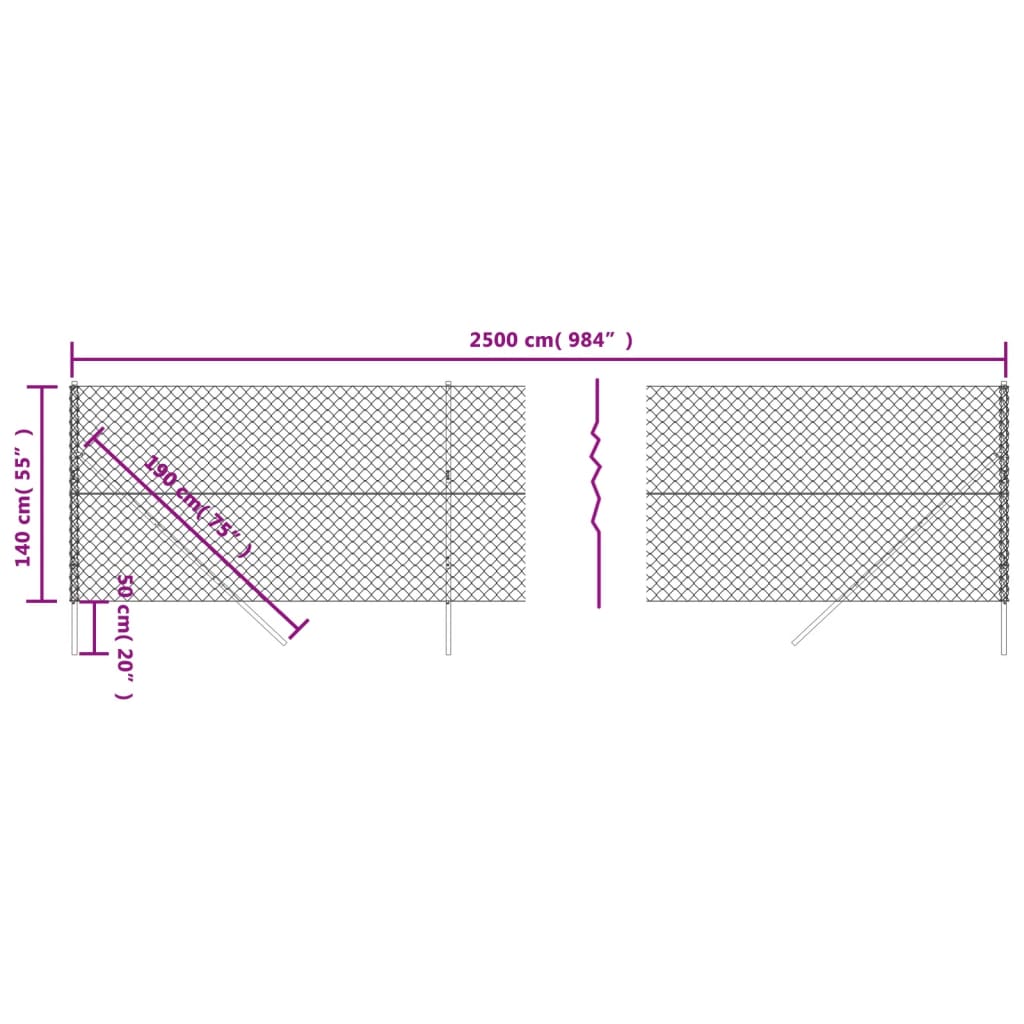 vidaXL Συρματόπλεγμα Περίφραξης Πράσινο 1,4 x 25 μ.