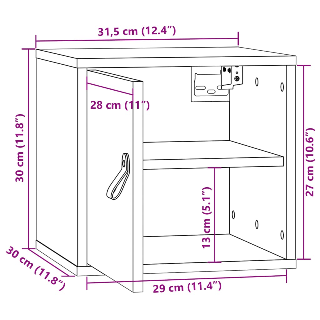 vidaXL Ντουλάπια Τοίχου 2 τεμ. Λευκά 80x30x30 εκ. Μασίφ Ξύλο Πεύκου