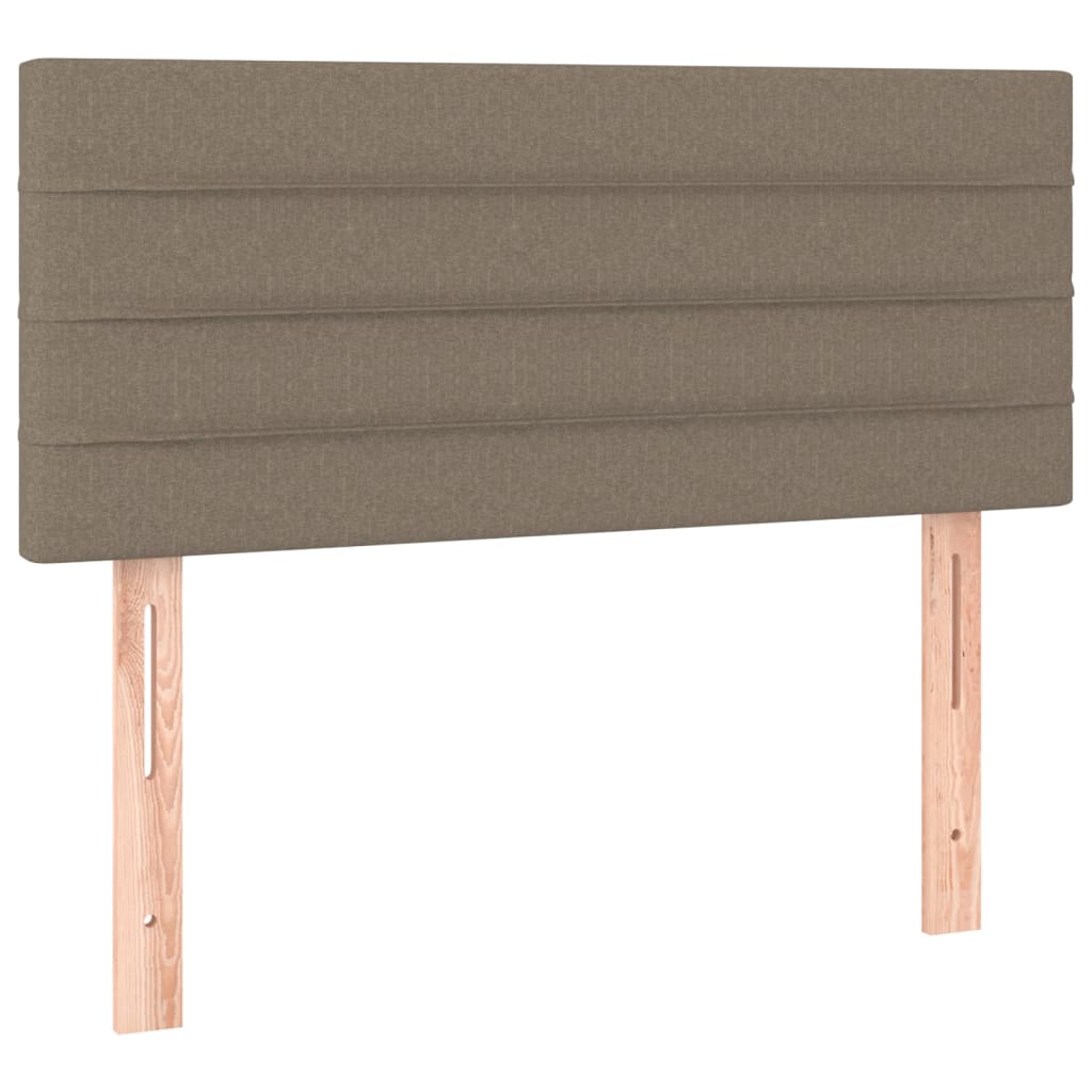 vidaXL Κρεβάτι Boxspring με Στρώμα Taupe 90x190 εκ.Υφασμάτινο