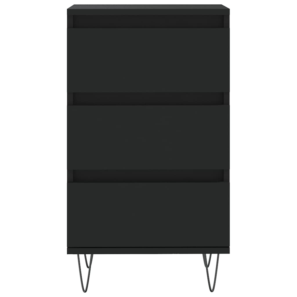 vidaXL Συρταριέρα Μαύρη 40 x 35 x 70 εκ. από Επεξεργασμένο Ξύλο