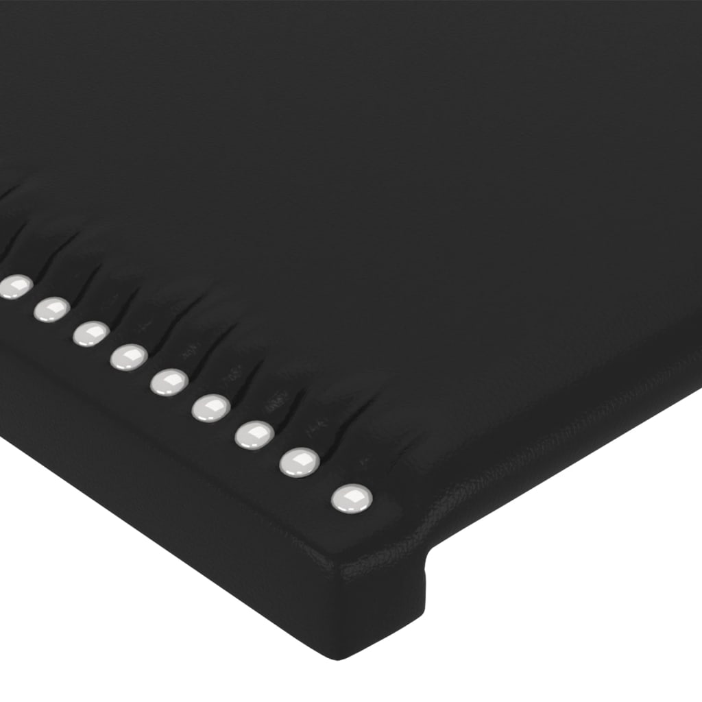 vidaXL Κεφαλάρι Κρεβατιού LED Μαύρο 103x16x78/88 εκ. Συνθετ. Δέρμα