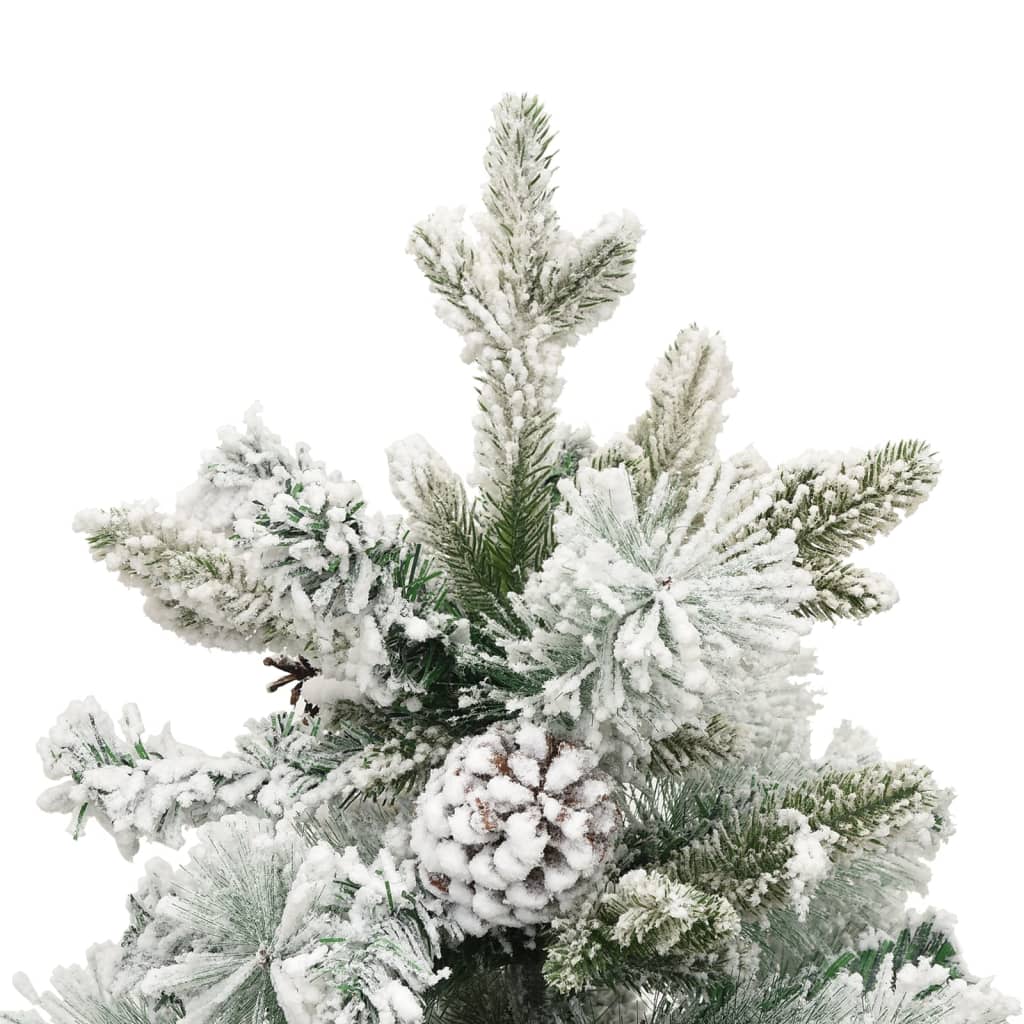 vidaXL Χριστ. Δέντρο Προφωτισμένο 150 εκ με Χιόνι/Κουκουνάρια PVC&PE