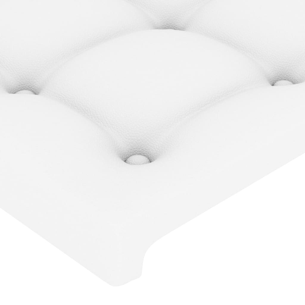 vidaXL Κεφαλάρι Κρεβατιού LED Λευκό 160x5x78/88 εκ. Συνθετ. Δέρμα