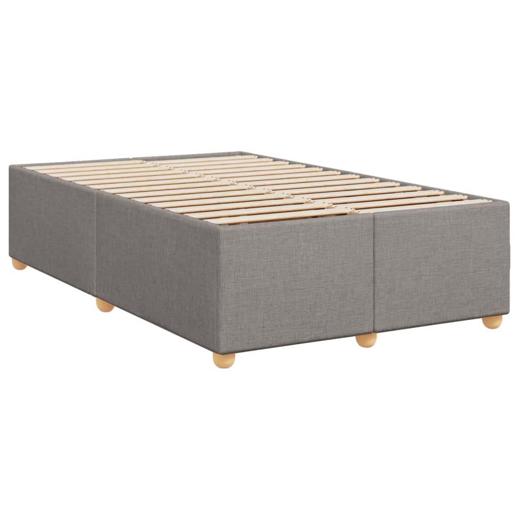 vidaXL Κρεβάτι Boxspring με Στρώμα Taupe 120x200 εκ. Υφασμάτινο