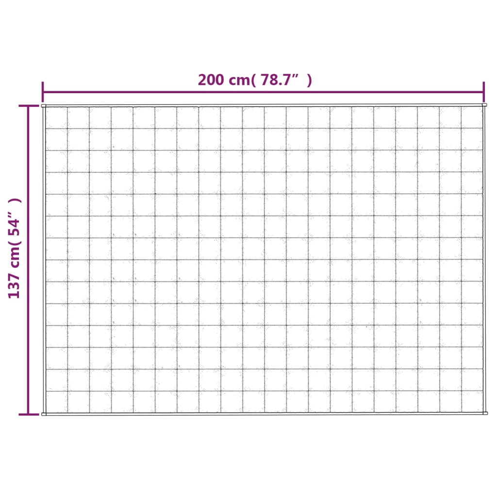 vidaXL Κουβέρτα Βαρύτητας Ανοιχτό Κρεμ 137 x 200 εκ. 6 κ. Υφασμάτινη