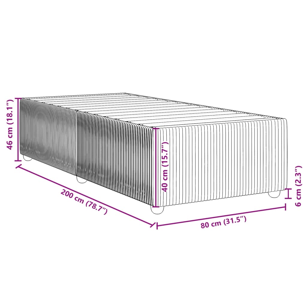 vidaXL Πλαίσιο Κρεβατιού Σκούρο Πράσινο 80x200 εκ. Βελούδινο