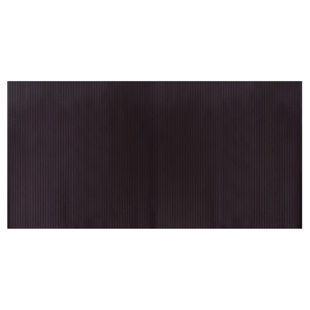 vidaXL Χαλί Ορθογώνιο Σκούρο Καφέ 100 x 200 εκ. Μπαμπού