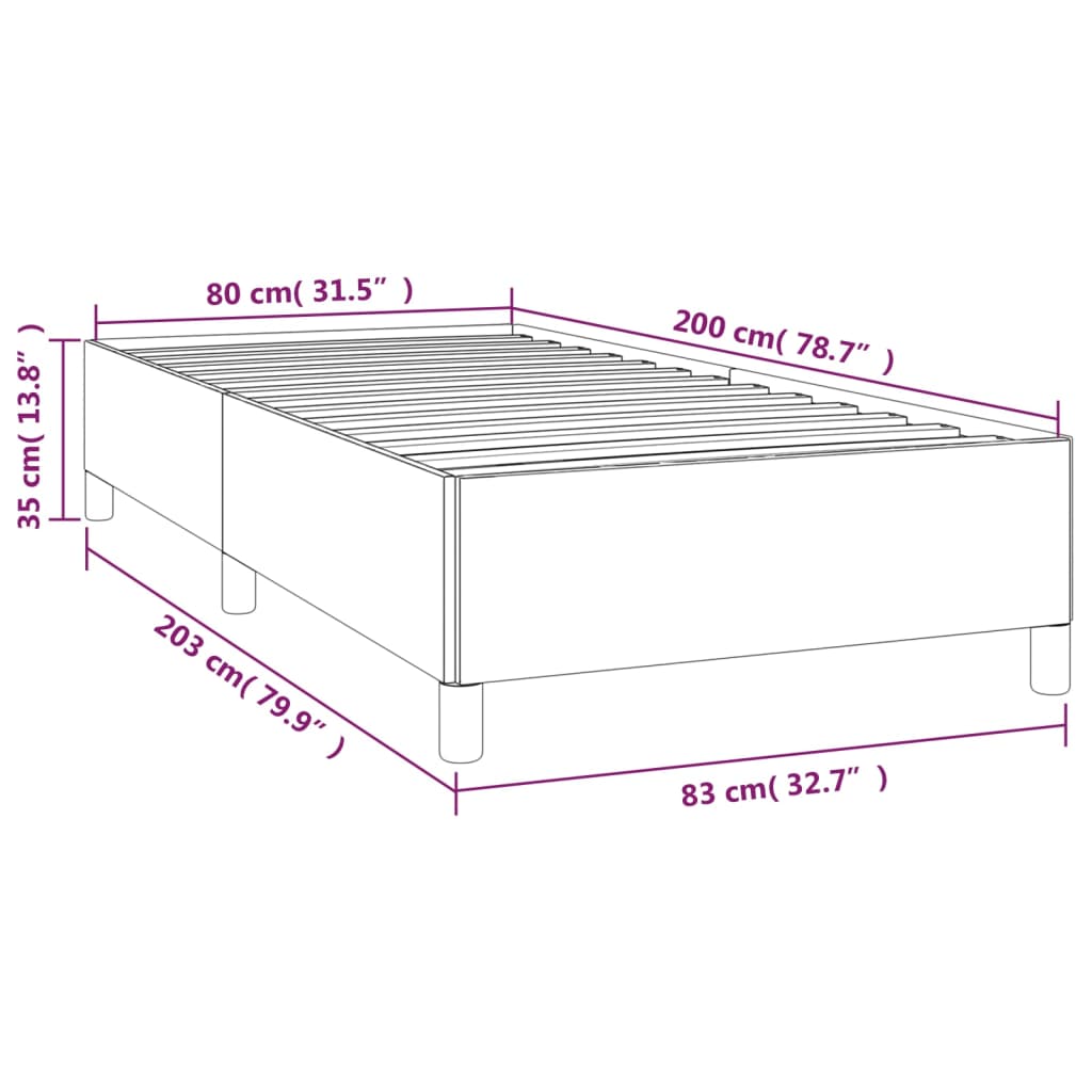 vidaXL Πλαίσιο Κρεβατιού Ροζ 80x200 εκ. Βελούδινο