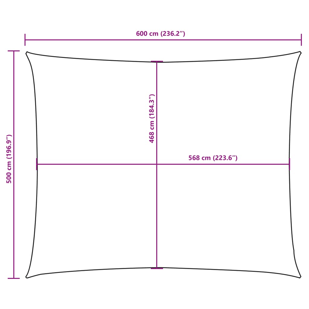vidaXL Πανί Σκίασης Ορθογώνιο Καφέ 5 x 6 μ. από Ύφασμα Oxford