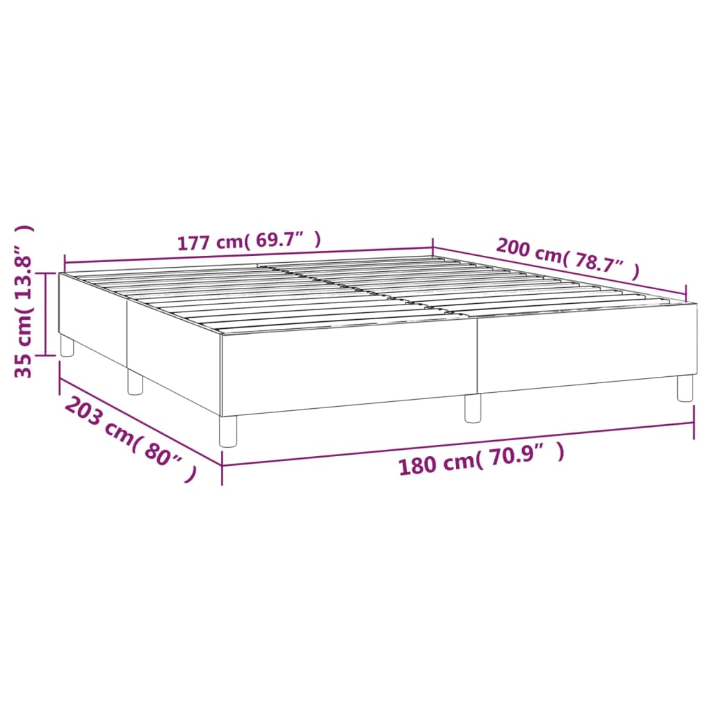 vidaXL Πλαίσιο Κρεβατιού Λευκό 180x200 εκ. από Συνθετικό Δέρμα