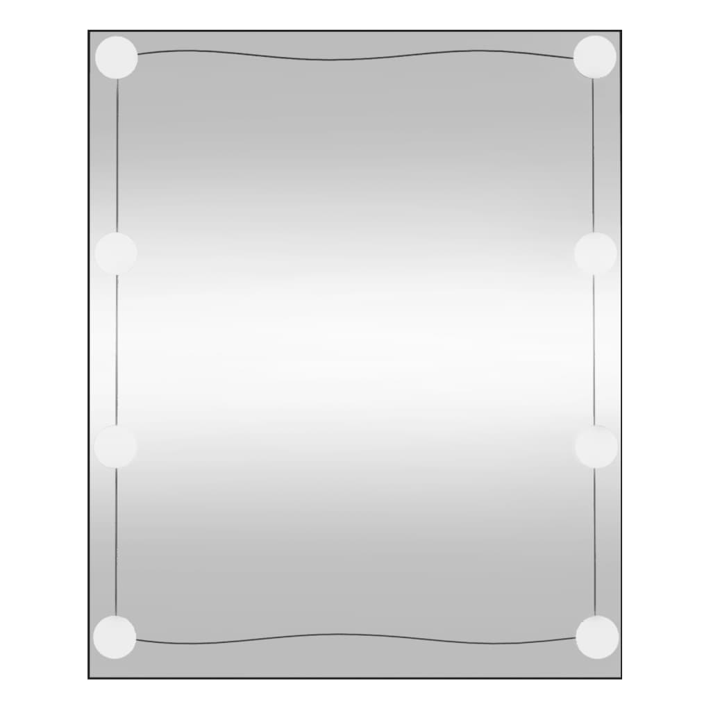 vidaXL Καθρέφτης Τοίχου με LED Ορθογώνιος 50 x 60 εκ. Γυάλινος