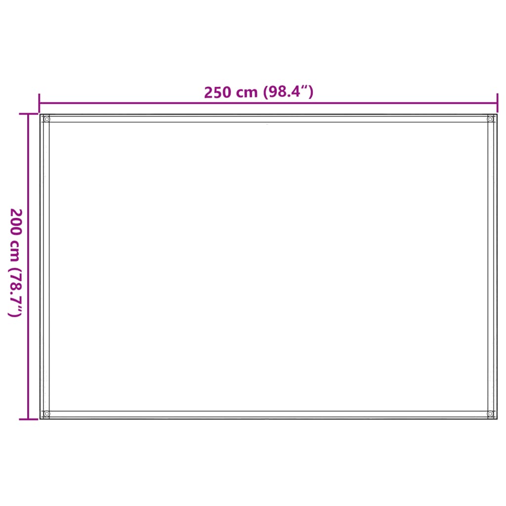 vidaXL Χαλί Σκηνής Ανοιχτό Πράσινο 250 x 200 εκ. από HDPE