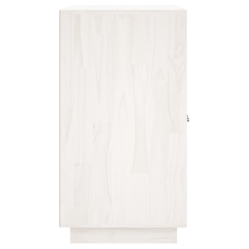 vidaXL Μπουφές Λευκό 65,5x40x75 εκ. από Μασίφ Ξύλο Πεύκου