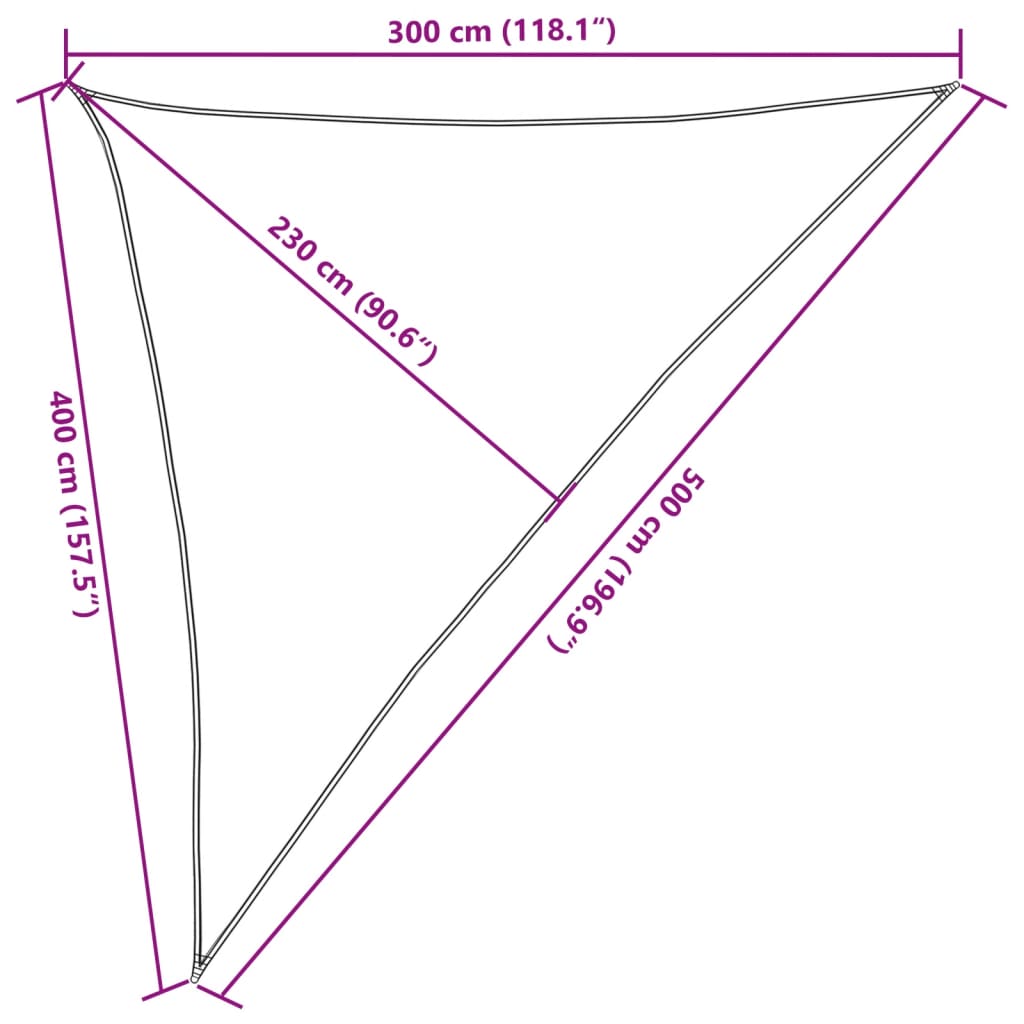 vidaXL Πανί Σκίασης Σκούρο Πράσινο 3 x 4 x 5 μ. από HDPE 160 γρ./μ²