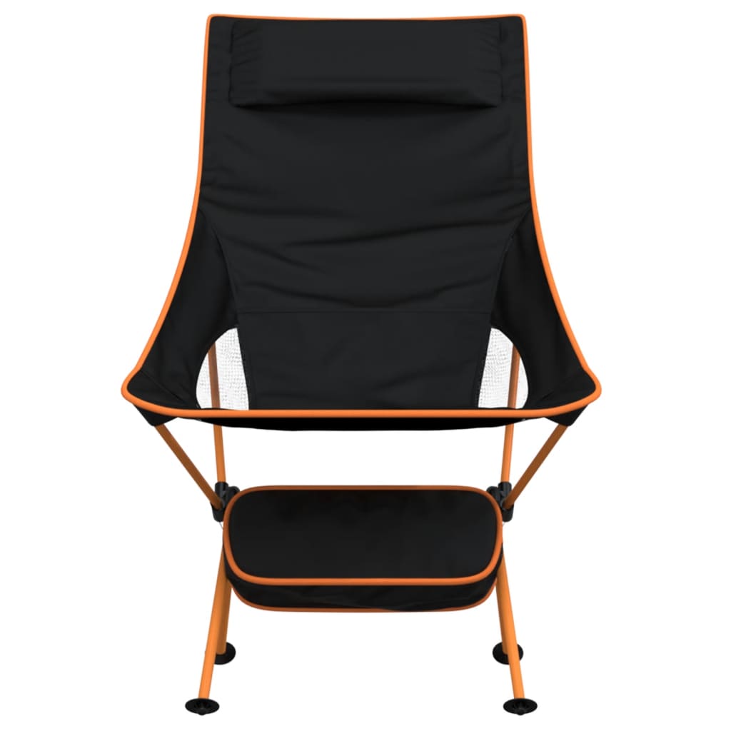 vidaXL Καρέκλες Camping Πτυσσόμενες 2 τεμ. Μαύρες Ύφ. Oxford Αλουμίνιο